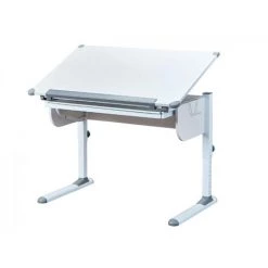 Dmora Bureau Réglable En Hauteur Avec étagère Inclinable, En Métal Blanc, 110x68x55-78 Cm -France Bureau Soldes 2022 38609810 3