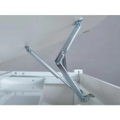 Dmora Bureau Réglable En Hauteur Avec étagère Inclinable, En Métal Blanc, 110x68x55-78 Cm -France Bureau Soldes 2022 38609810 5