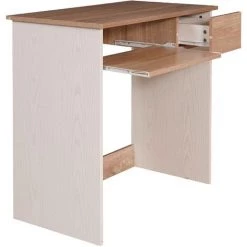 Dmora Bureau Et Bureau D'étude, Console PC, Table D'ordinateur Minimal, Bureau De Travail, Fabriqué En Italie, Cm 80x45h75, Couleur Blanc Et Chêne -France Bureau Soldes 2022 38613519 4