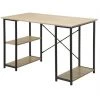 CASAME Bureau Industriel Avec 3 étagères Sous Plateau - L120 Cm - Casâme - Bois Clair -France Bureau Soldes 2022 38703396 1