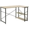 CASAME Bureau Industriel Avec Retour En Angle Et 2 étagères - L120 Cm - Casâme - Bois Clair 2 CASAME Bureau Industriel Avec Retour En Angle Et 2 étagères - L120 Cm - Casâme - Bois Clair -France Bureau Soldes 2022 38927215 1