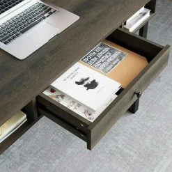 Homfa Table De Bureau Avec étagères Et Tiroirs, Style Industriel, Marron Foncé , 107x54x93cm -France Bureau Soldes 2022 38942819 4