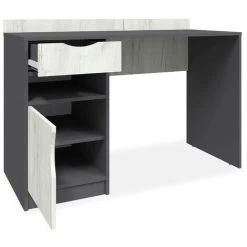 COTECOSY Bureau Caradec 120cm Gris Et Bois Clair - Bois / Gris -France Bureau Soldes 2022 39171857 3