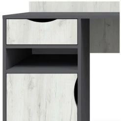 COTECOSY Bureau Caradec 120cm Gris Et Bois Clair - Bois / Gris -France Bureau Soldes 2022 39171857 5