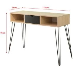 WYCTIN Console Vintage Bois Pied épingle,bureau De Table 100*35*75cm -France Bureau Soldes 2022 39419631 2