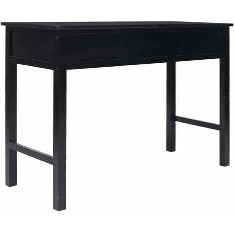 ASUPERMALL Bureau Noir 110 X 45 X 76 Cm Bois 7 ASUPERMALL Bureau Noir 110 X 45 X 76 Cm Bois – Image 5