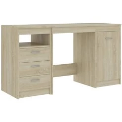 ASUPERMALL Bureau Chene Sonoma 140x50x76 Cm Agglomere 8 ASUPERMALL Bureau Chene Sonoma 140x50x76 Cm Agglomere -France Bureau Soldes 2022 39443832 2