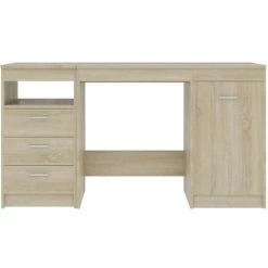 ASUPERMALL Bureau Chene Sonoma 140x50x76 Cm Agglomere 10 ASUPERMALL Bureau Chene Sonoma 140x50x76 Cm Agglomere -France Bureau Soldes 2022 39443832 4