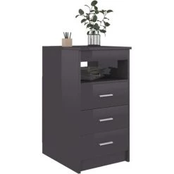 ASUPERMALL Bureau Gris Brillant 140x50x76 Cm Agglomere -France Bureau Soldes 2022 39443850 4