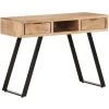 ASUPERMALL Bureau 110x50x75 Cm Bois D'acacia Solide Avec Bord Naturel -France Bureau Soldes 2022 39455307 1