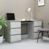 ASUPERMALL Bureau Gris Beton 140x50x77 Cm Agglomere -France Bureau Soldes 2022 39455575 1