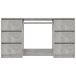ASUPERMALL Bureau Gris Beton 140x50x77 Cm Agglomere -France Bureau Soldes 2022 39455575 4