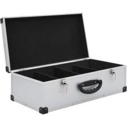 ASUPERMALL Etui De CD Pour 80 CD Aluminium ABS Argente -France Bureau Soldes 2022 39455705 5