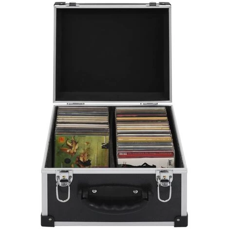ASUPERMALL Etui De CD Pour 40 CD Aluminium ABS Noir 3 ASUPERMALL Etui De CD Pour 40 CD Aluminium ABS Noir