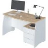 TENDENCIO Bureau Avec Caisson 3 Tiroirs Lira Style Scandinave