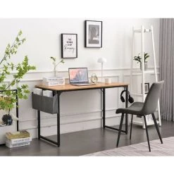 DéCOSHOP26 Bureau Table D'ordinateur Style Industriel En MDF Naturel Et Métal Noir - Noir 10 DéCOSHOP26 Bureau Table D'ordinateur Style Industriel En MDF Naturel Et Métal Noir - Noir -France Bureau Soldes 2022 39663379 4