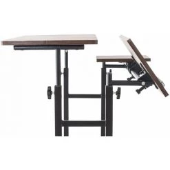 DéCOSHOP26 Bureau Pupitre Avec 2 Tablettes Ajustables Table D'ordinateur Laptop Avec Plateau En MDF Marron - Marron -France Bureau Soldes 2022 39663389 2