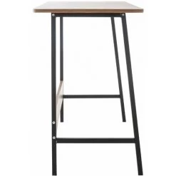 DéCOSHOP26 Bureau Table D'ordinateur Style Industriel MDF Couleur Noyer - Or -France Bureau Soldes 2022 39663426 2
