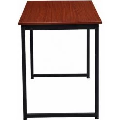 DéCOSHOP26 Bureau Table D'ordinateur Style Industriel En MDF Teck Et Métal Noir - Noir -France Bureau Soldes 2022 39663445 2