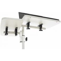 DéCOSHOP26 Pupitre Table D'appoint Pour Ordinateur Portable Sur Roulettes En Bois Blanc Et Métal - Or -France Bureau Soldes 2022 39664266 3