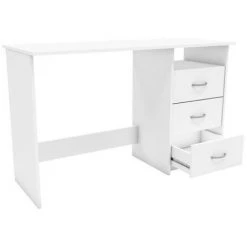 Bureau En Bois Coloris Blanc Mat - 123 X 76,5 X 50,1 Cm -PEGANE- 10 Bureau En Bois Coloris Blanc Mat - 123 X 76,5 X 50,1 Cm -PEGANE- -France Bureau Soldes 2022 39682424 4
