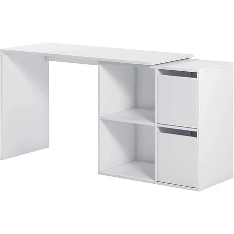 PEGANE Table De Bureau Réversible Coloris Blanc Artik En MDF - Profondeur 74 X Hauteur 120 X Longueur 77 Cm 3 PEGANE Table De Bureau Réversible Coloris Blanc Artik En MDF - Profondeur 74 X Hauteur 120 X Longueur 77 Cm
