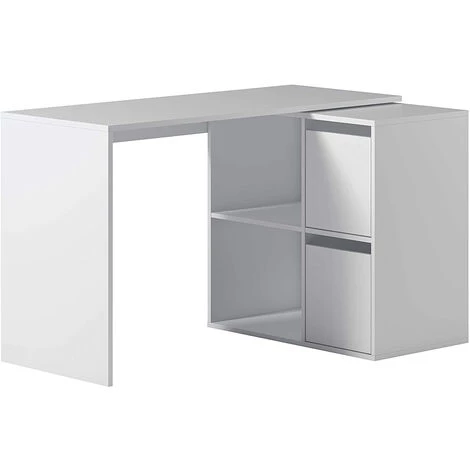 PEGANE Table De Bureau Réversible Coloris Blanc Artik En MDF - Profondeur 74 X Hauteur 120 X Longueur 77 Cm 4 PEGANE Table De Bureau Réversible Coloris Blanc Artik En MDF - Profondeur 74 X Hauteur 120 X Longueur 77 Cm – Image 2