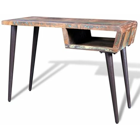 HAPPYSHOPPING Bureau Avec Pieds En Fer Bois De Recuperation 6 HAPPYSHOPPING Bureau Avec Pieds En Fer Bois De Recuperation – Image 4