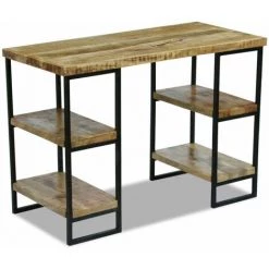 HAPPYSHOPPING Bureau En Bois De Manguier 110 X 50 X 76 Cm