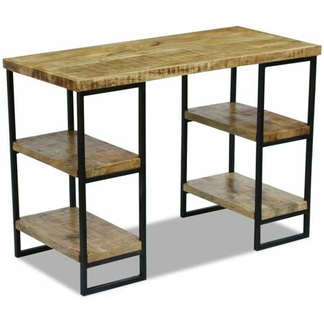 HAPPYSHOPPING Bureau En Bois De Manguier 110 X 50 X 76 Cm 3 HAPPYSHOPPING Bureau En Bois De Manguier 110 X 50 X 76 Cm – Image 2