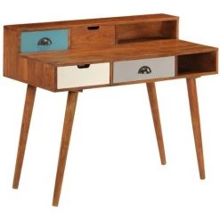 HAPPYSHOPPING Bureau 110x50x90 Cm Bois D'acacia Solide 10 HAPPYSHOPPING Bureau 110x50x90 Cm Bois D'acacia Solide -France Bureau Soldes 2022 39704325 4