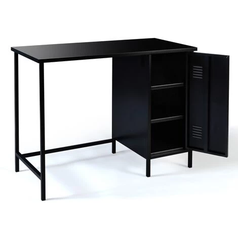 IDMARKET Bureau 1 Porte ESTEL En Métal Noir - Noir 5 IDMARKET Bureau 1 Porte ESTEL En Métal Noir - Noir – Image 3