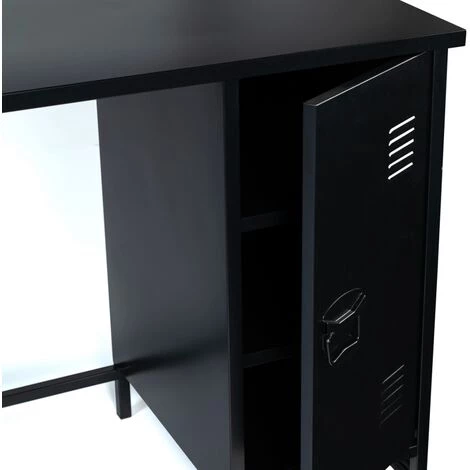 IDMARKET Bureau 1 Porte ESTEL En Métal Noir - Noir 6 IDMARKET Bureau 1 Porte ESTEL En Métal Noir - Noir – Image 4