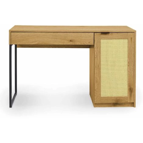 DECO IN PARIS Bureau Scandinave Avec Rangements En Bois Métal Et Cannage TULLIO - Bois Clair 5 DECO IN PARIS Bureau Scandinave Avec Rangements En Bois Métal Et Cannage TULLIO - Bois Clair – Image 3