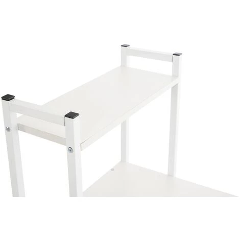 CLP Bureau Poe Avec Plateau En MDF Cadre En Tubes D'acier Et Colonne De Rangement Blanc 7 CLP Bureau Poe Avec Plateau En MDF Cadre En Tubes D'acier Et Colonne De Rangement Blanc – Image 5