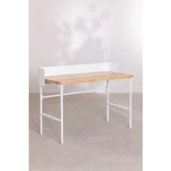 Bureau En Bois Et Métal Verthia SKLUM Bois De Manguiers - Fer - Blanc -France Bureau Soldes 2022 39868527 3