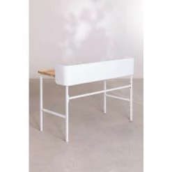 Bureau En Bois Et Métal Verthia SKLUM Bois De Manguiers - Fer - Blanc -France Bureau Soldes 2022 39868527 5