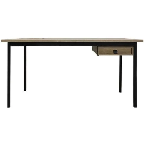 SIGNATURE Bureau Chêne Massif 160x70x80cm - Noir 3 SIGNATURE Bureau Chêne Massif 160x70x80cm - Noir