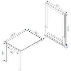AKITEN RETAIL Bureau Tableau 2en1 Pavel Rouge - Rouge -France Bureau Soldes 2022 40004968 3