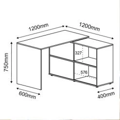 AKITEN RETAIL Bureau D'angle Angus Blanc - Blanc -France Bureau Soldes 2022 40005061 4