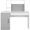 AKITEN RETAIL Bureau Avec Rangements Iseo Blanc Et Gris Clair - Blanc Et Gris Clair
