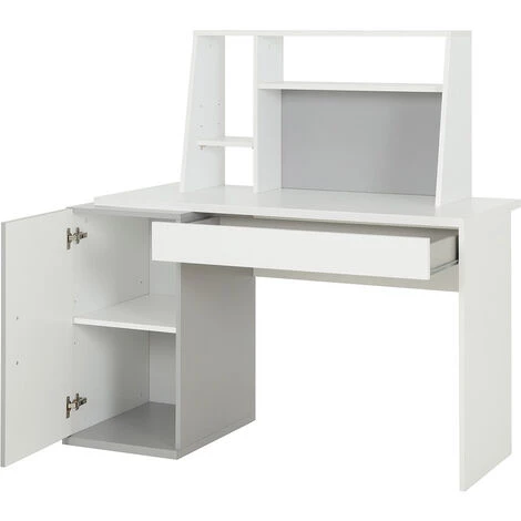 AKITEN RETAIL Bureau Avec Rangements Iseo Blanc Et Gris Clair - Blanc Et Gris Clair 6 AKITEN RETAIL Bureau Avec Rangements Iseo Blanc Et Gris Clair - Blanc Et Gris Clair – Image 4