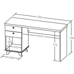 AKITEN RETAIL Bureau 2 Tiroirs Seamus Blanc Et Bois - Blanc Et Bois 7 AKITEN RETAIL Bureau 2 Tiroirs Seamus Blanc Et Bois - Blanc Et Bois -France Bureau Soldes 2022 40005512 3