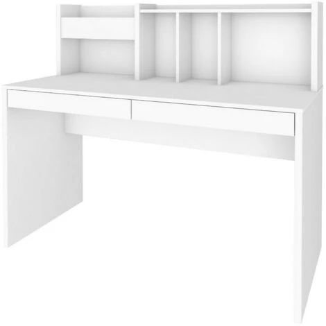 AKITEN RETAIL Bureau Avec Sur-meuble Tacco Blanc - Blanc 3 AKITEN RETAIL Bureau Avec Sur-meuble Tacco Blanc - Blanc