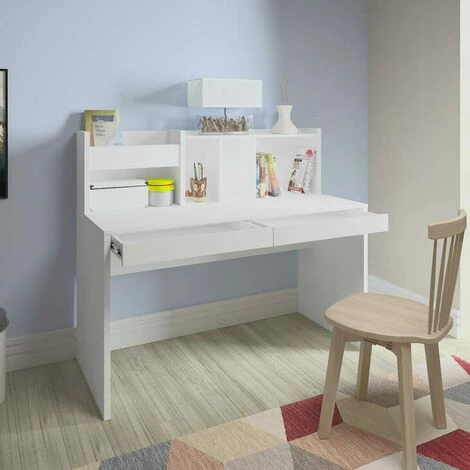 AKITEN RETAIL Bureau Avec Sur-meuble Tacco Blanc - Blanc 5 AKITEN RETAIL Bureau Avec Sur-meuble Tacco Blanc - Blanc – Image 3