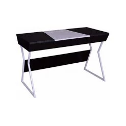 M-S Bureau 1 Abattant 118,8x75x59,6 Cm Noir Brillant