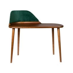 DUTCHBONE Bureau Vintage 120x56x5x102 Cm En Frêne Massif Et Polyester Vert