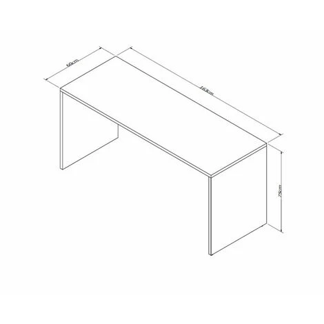 BEAUX MEUBLES PAS CHERS Bureau 163 Cm Blanc Et Châtaignier 6 BEAUX MEUBLES PAS CHERS Bureau 163 Cm Blanc Et Châtaignier – Image 4