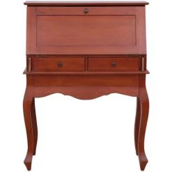 HAPPYSHOPPING Bureau Secretaire Marron 78x42x103 Cm Bois D'acajou Massif 9 HAPPYSHOPPING Bureau Secretaire Marron 78x42x103 Cm Bois D'acajou Massif -France Bureau Soldes 2022 40200034 3