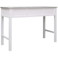 HAPPYSHOPPING Bureau Gris 110x45x76 Cm Bois -France Bureau Soldes 2022 40200262 5